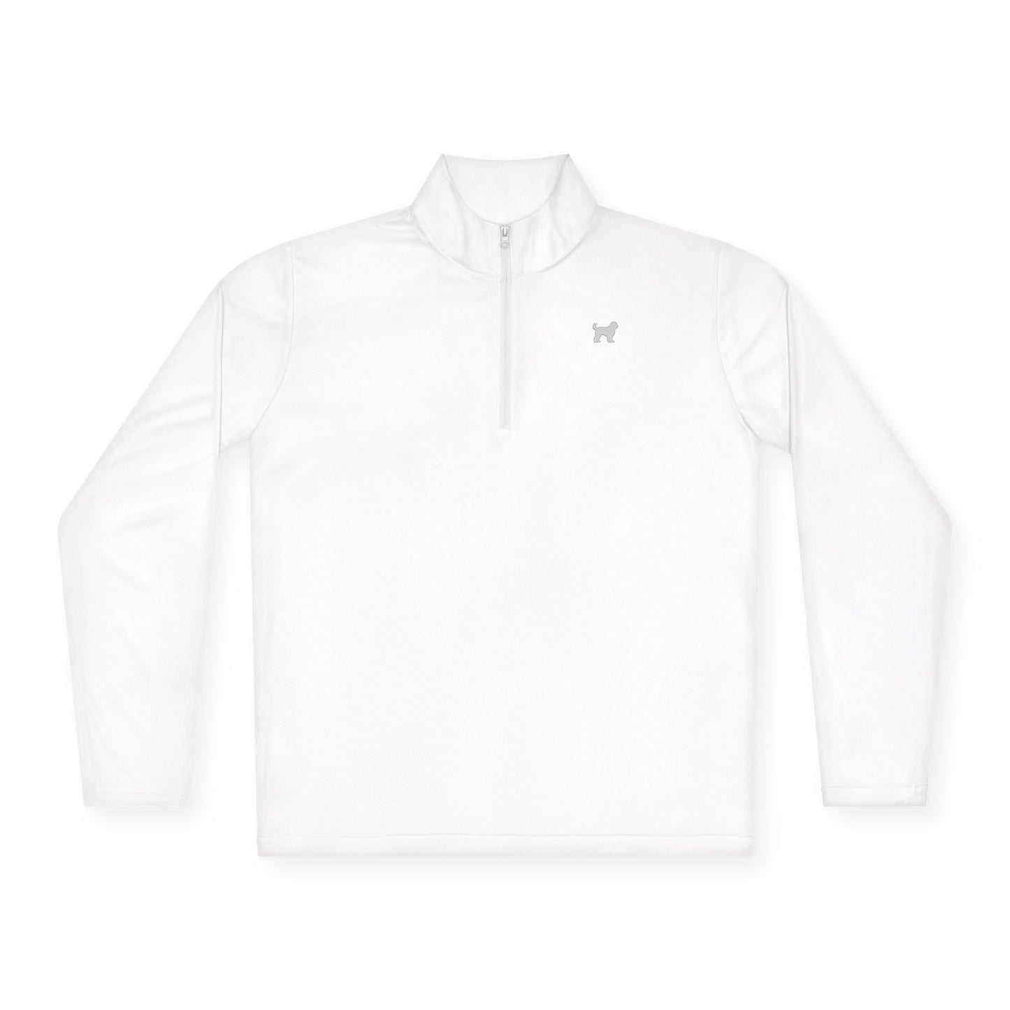 Men's Quarter-Zip Pullover - Versatile White Layer for Casual Outings & Sports