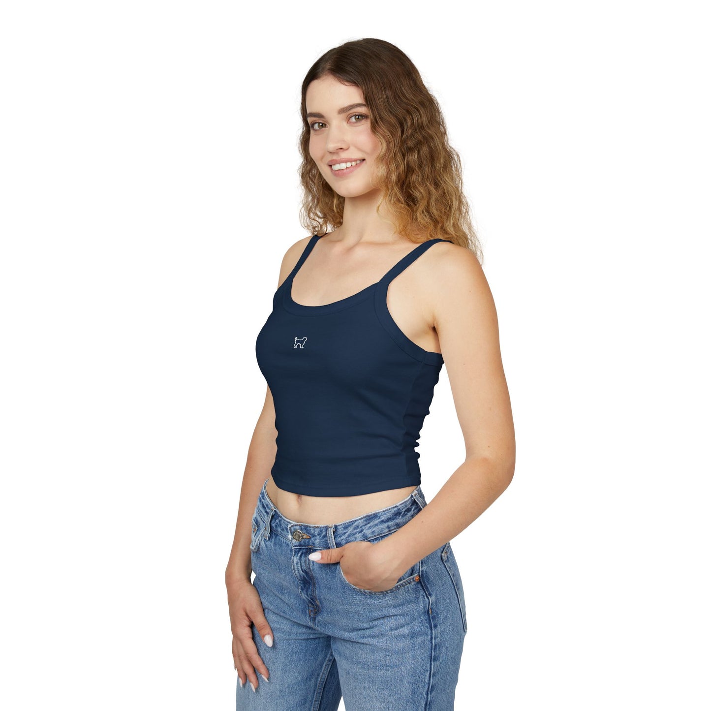 Cute Dog Design Women's Spaghetti Strap Tank Top - Perfect for Pet Lovers