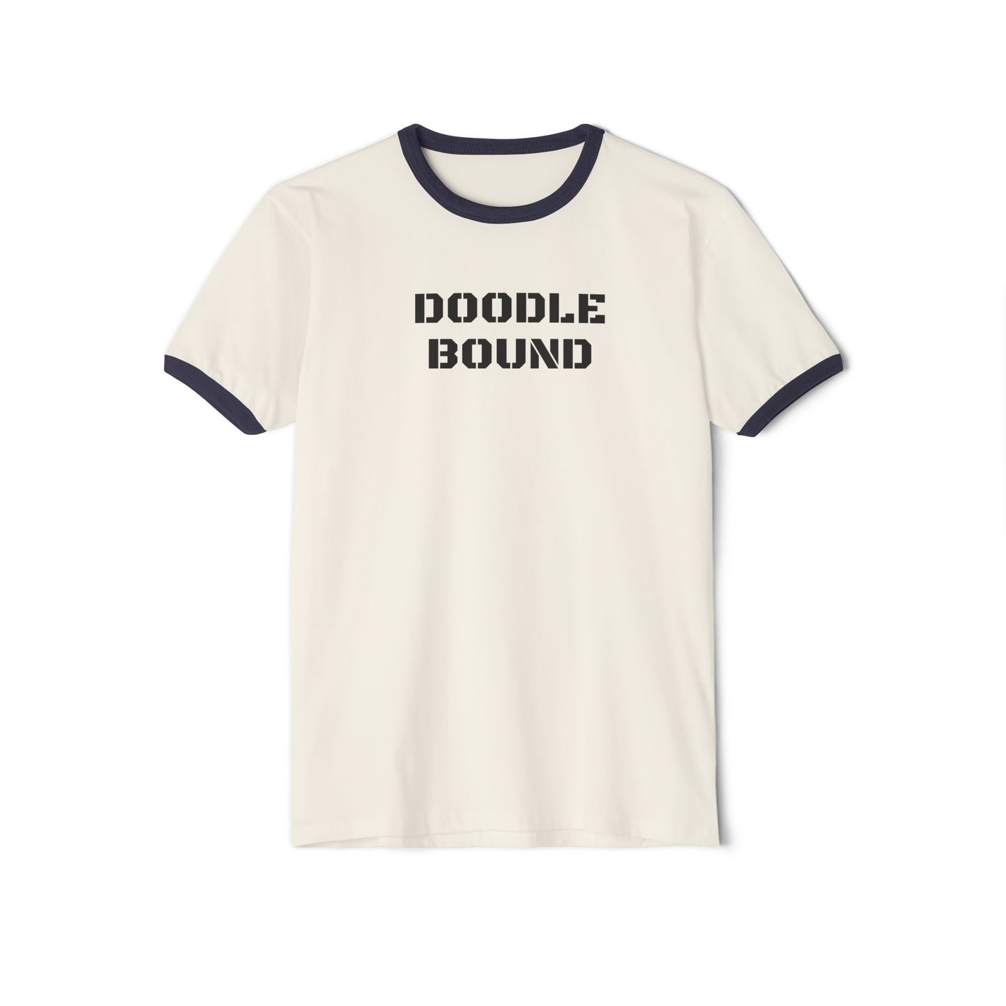 Doodle Bound Cotton Ringer T-Shirt – Casual and Creative Wear for Art Lovers