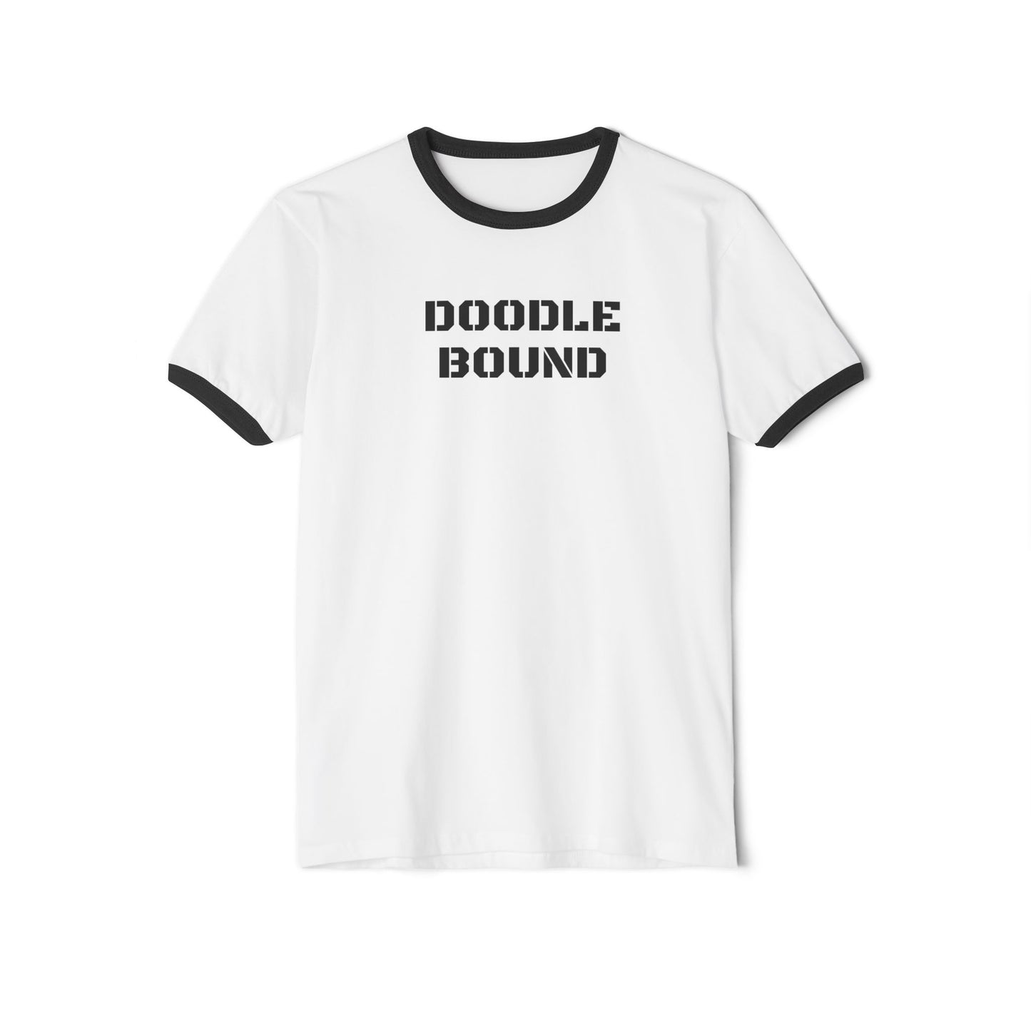 Doodle Bound Cotton Ringer T-Shirt – Casual and Creative Wear for Art Lovers