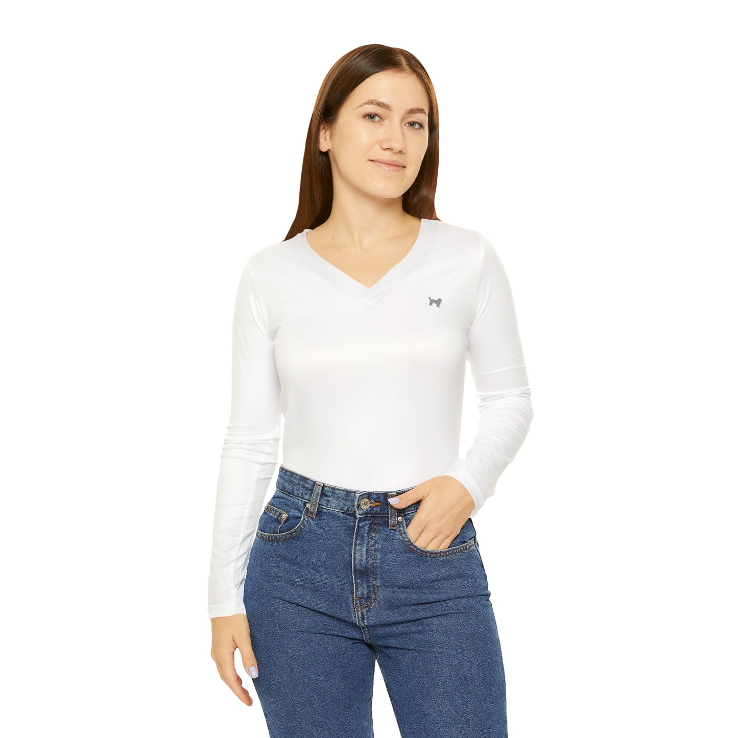 Stylish Women's Long Sleeve V-Neck Shirt - Versatile Casual Wear