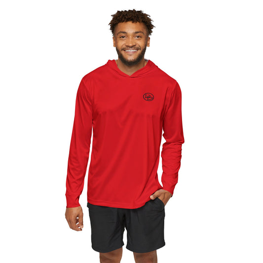 Men's Athletic Warmup Hoodie - Lightweight Red Sportswear