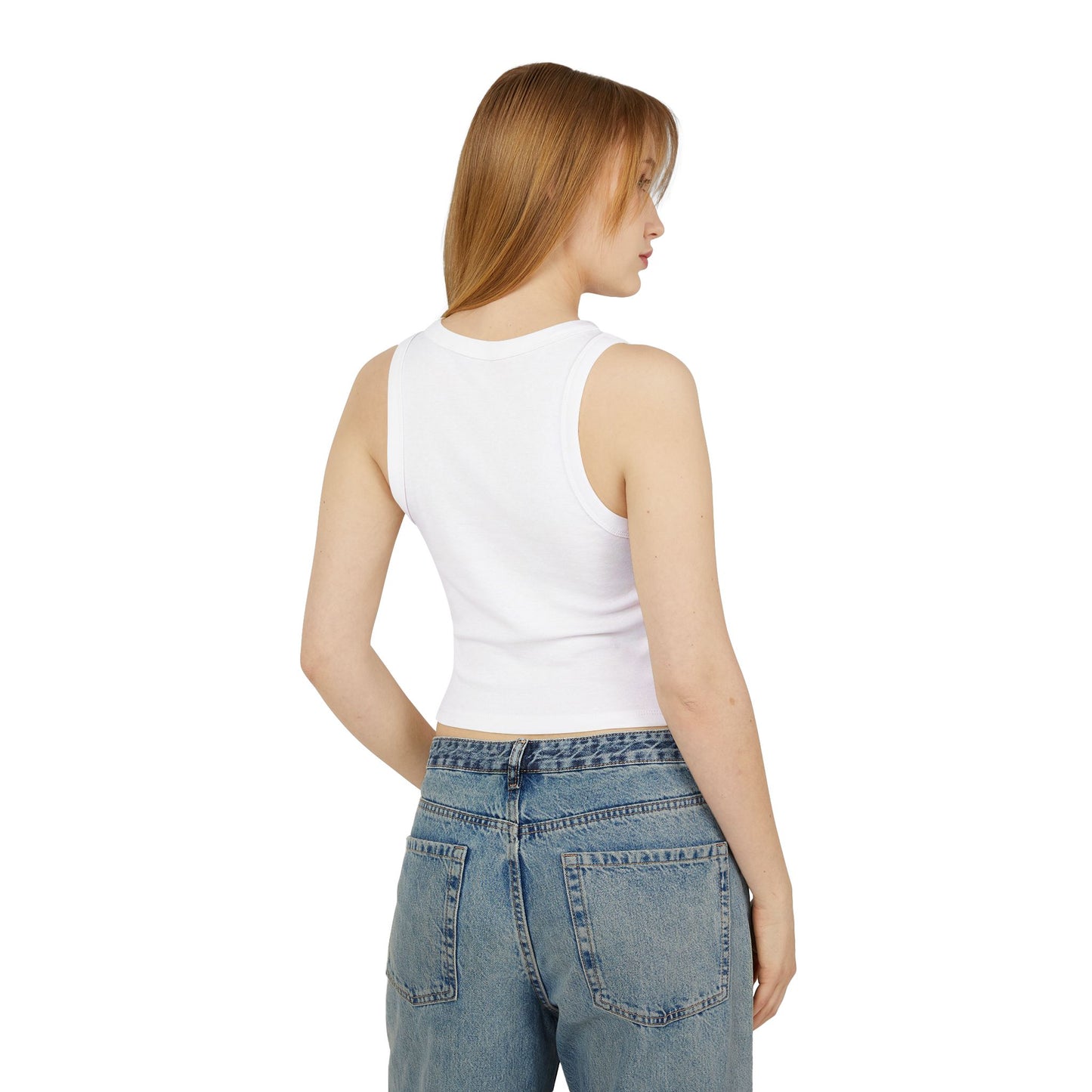 Doodle Bound Women’s Micro Rib Racer Tank Top - Stylish & Comfortable Summer Essential