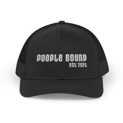 Doodle Bound Snapback Trucker Cap - Trendy Black Cap for Creative Souls, Perfect for Everyday Wear