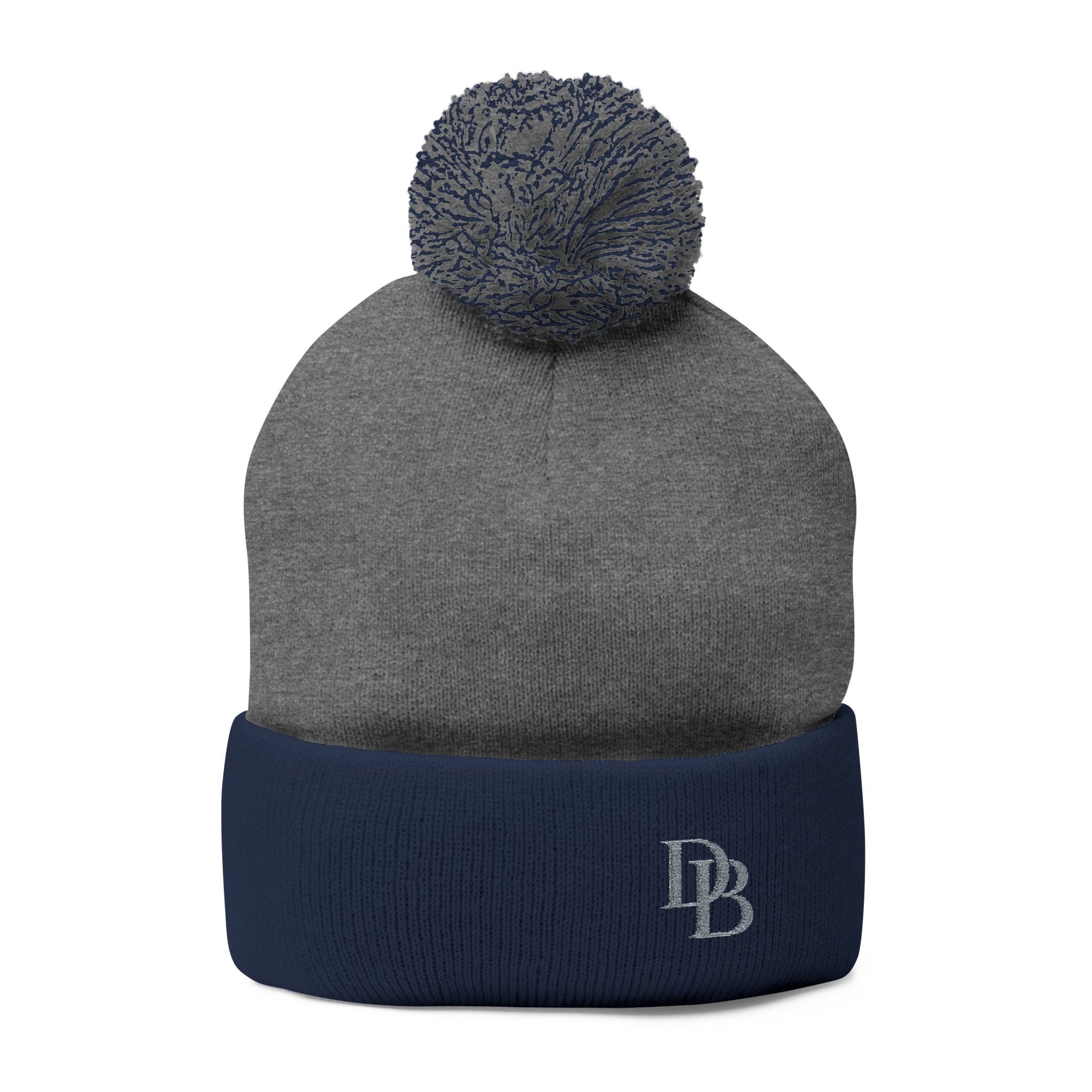 Cozy Pom-Pom Knit Cap, Winter Beanie, Embroidered Hat, Gift for Him/Her, Outdoor Accessory, Family Gatherings, Holiday Warmth