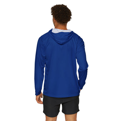Men's Athletic Warmup Hoodie - Lightweight Dark Blue Sportswear