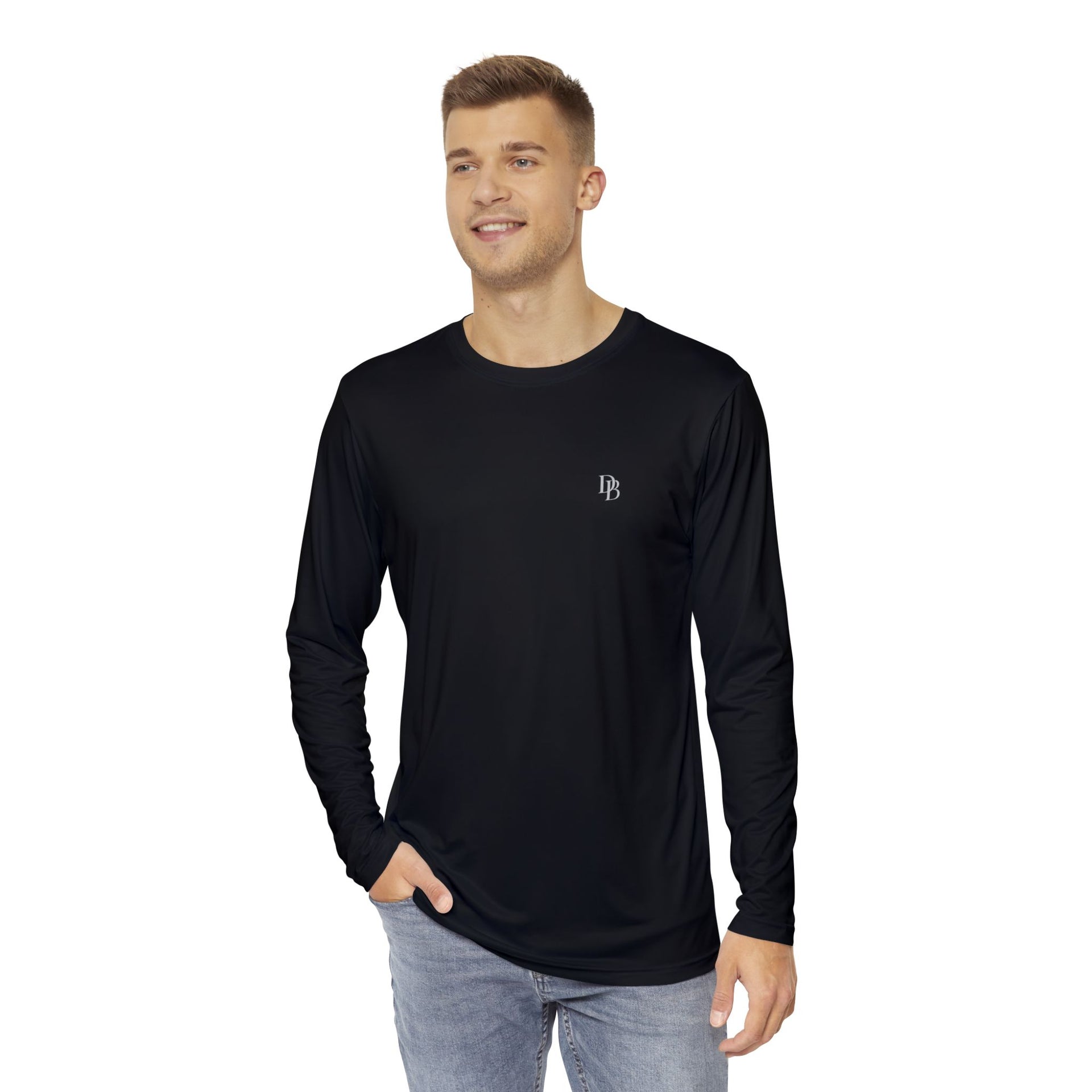 Men's Long Sleeve Performance Shirt, Casual Athletic Tee, Gift for Him, Sportswear, Everyday Comfort, or Holiday