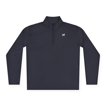 Men's Quarter-Zip Pullover - Versatile White Layer for Casual Outings & Sports