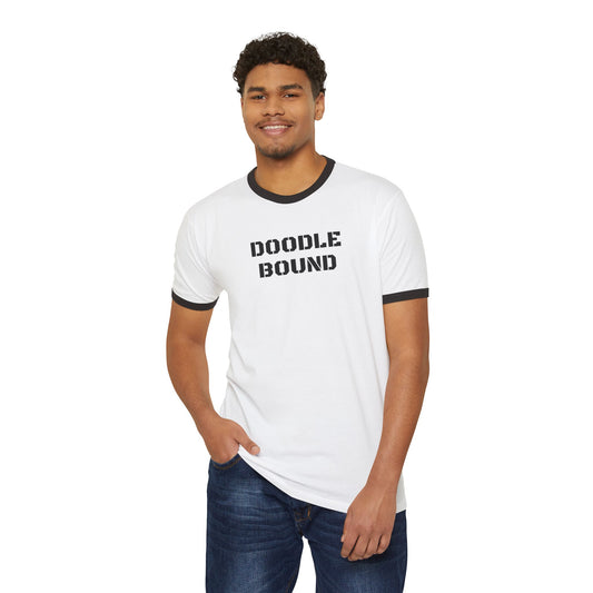 Doodle Bound Cotton Ringer T-Shirt – Casual and Creative Wear for Art Lovers