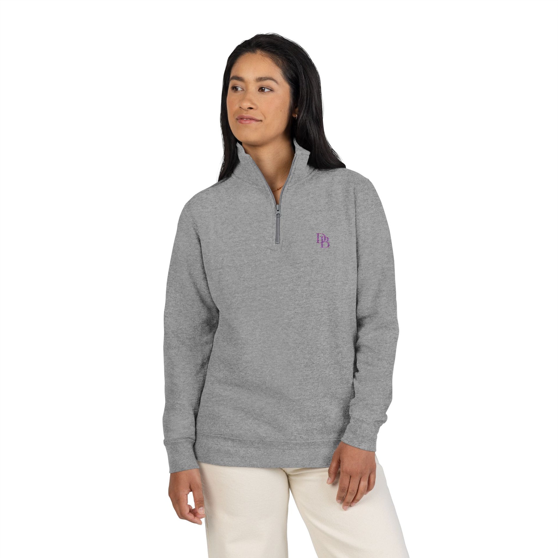 Cozy Fleece Pullover (Embroidery) | Perfect for Casual Outings, Lounging, Gifts, Winter Wear, Embroidered Style