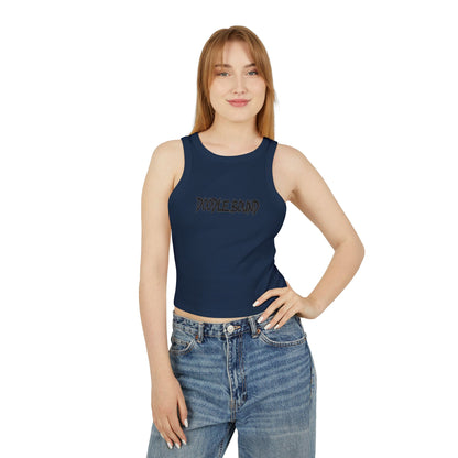 Doodle Bound Women’s Micro Rib Racer Tank Top - Stylish & Comfortable Summer Essential