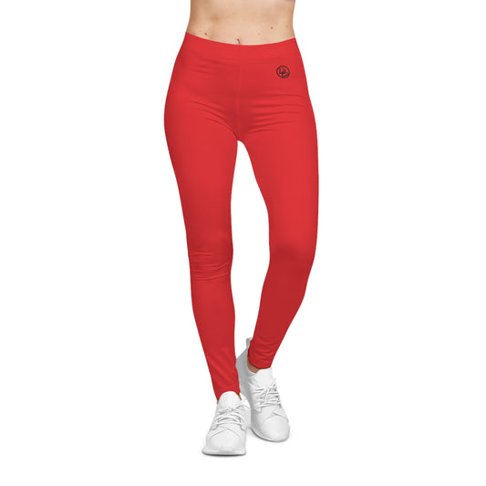 Comfortable Red Women's Casual Leggings - Perfect for Everyday Comfort