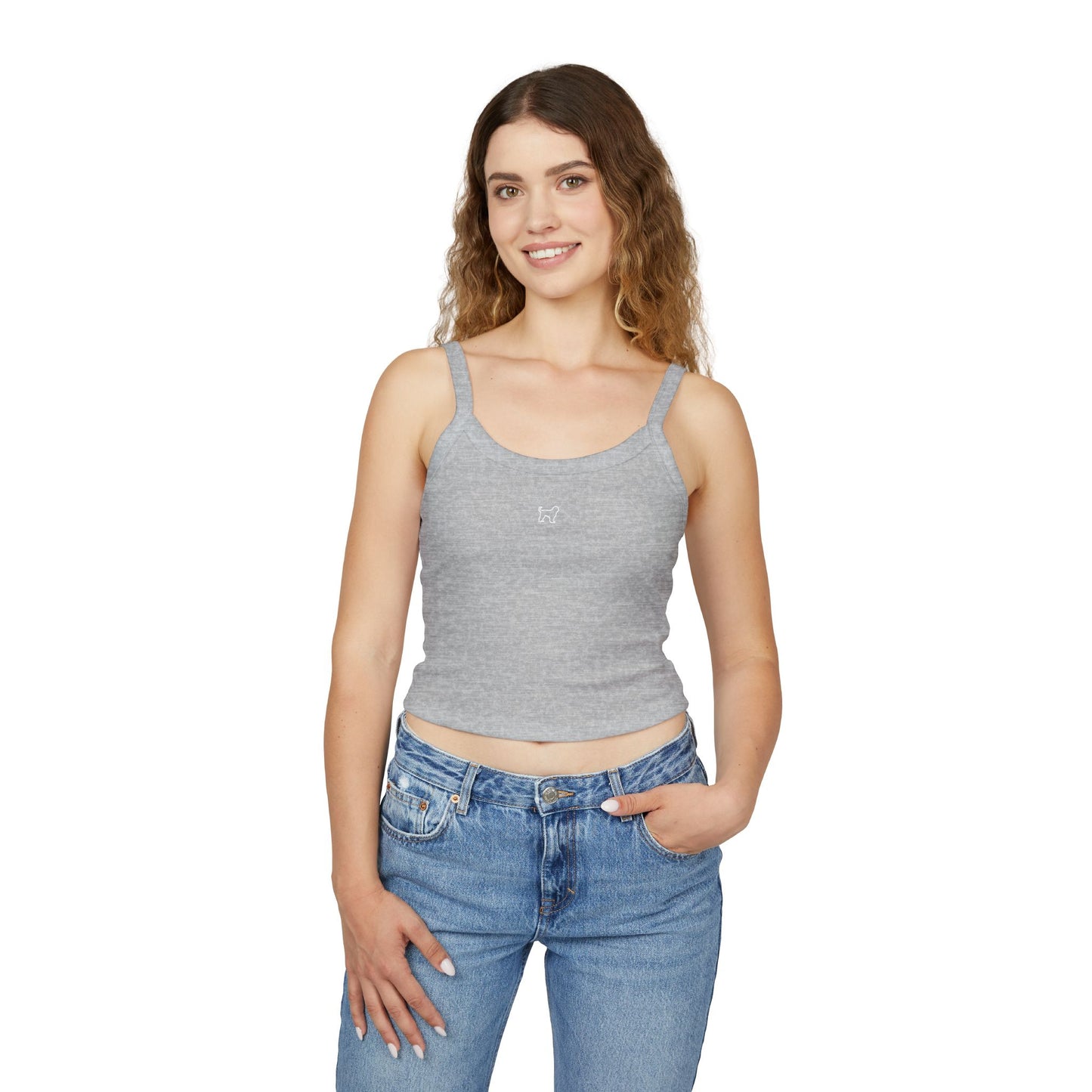Cute Dog Design Women's Spaghetti Strap Tank Top - Perfect for Pet Lovers