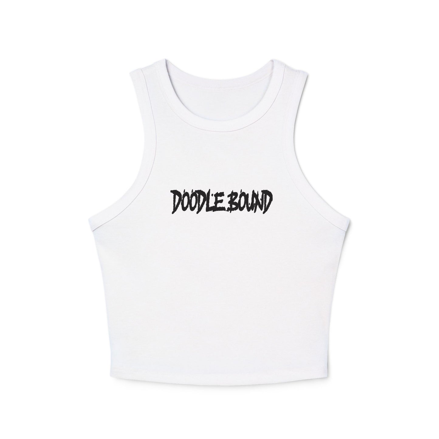 Doodle Bound Women’s Micro Rib Racer Tank Top - Stylish & Comfortable Summer Essential