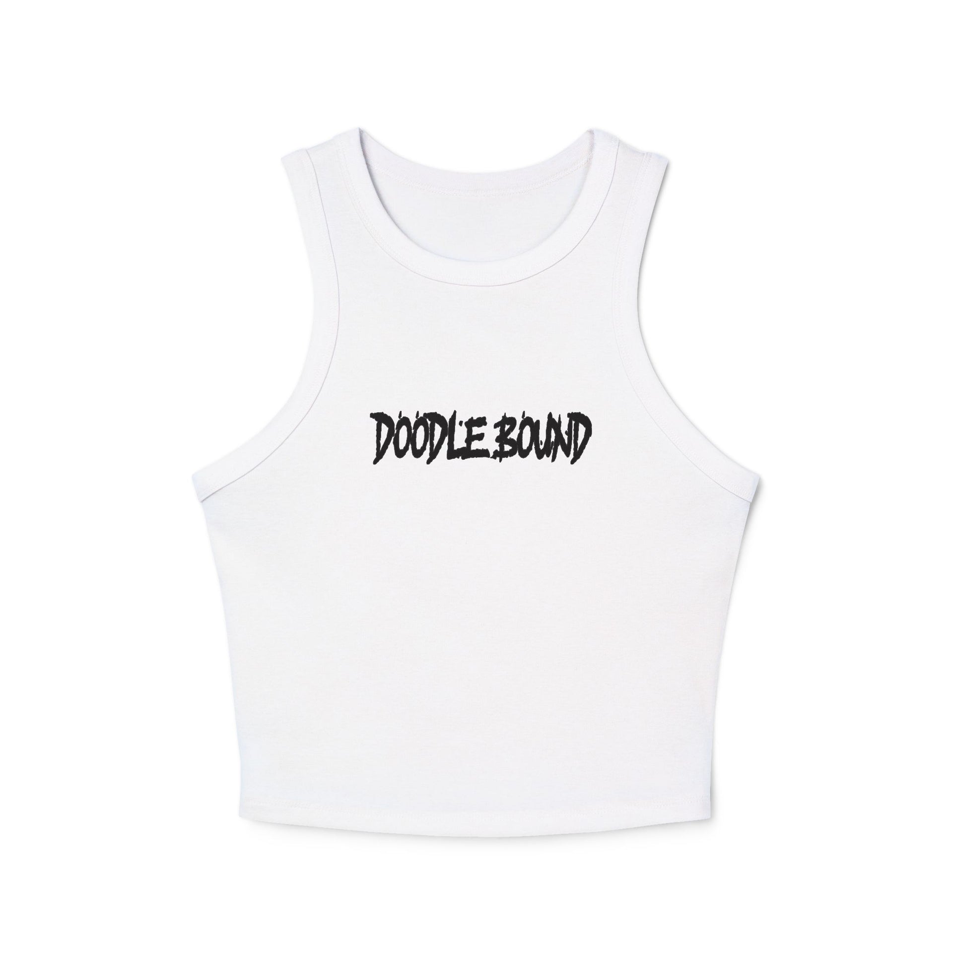 Doodle Bound Women’s Micro Rib Racer Tank Top - Stylish & Comfortable Summer Essential