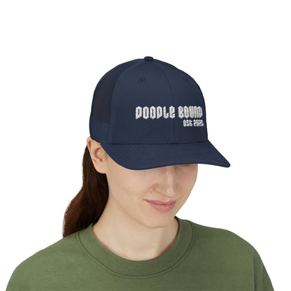 Doodle Bound Snapback Trucker Cap - Trendy Black Cap for Creative Souls, Perfect for Everyday Wear