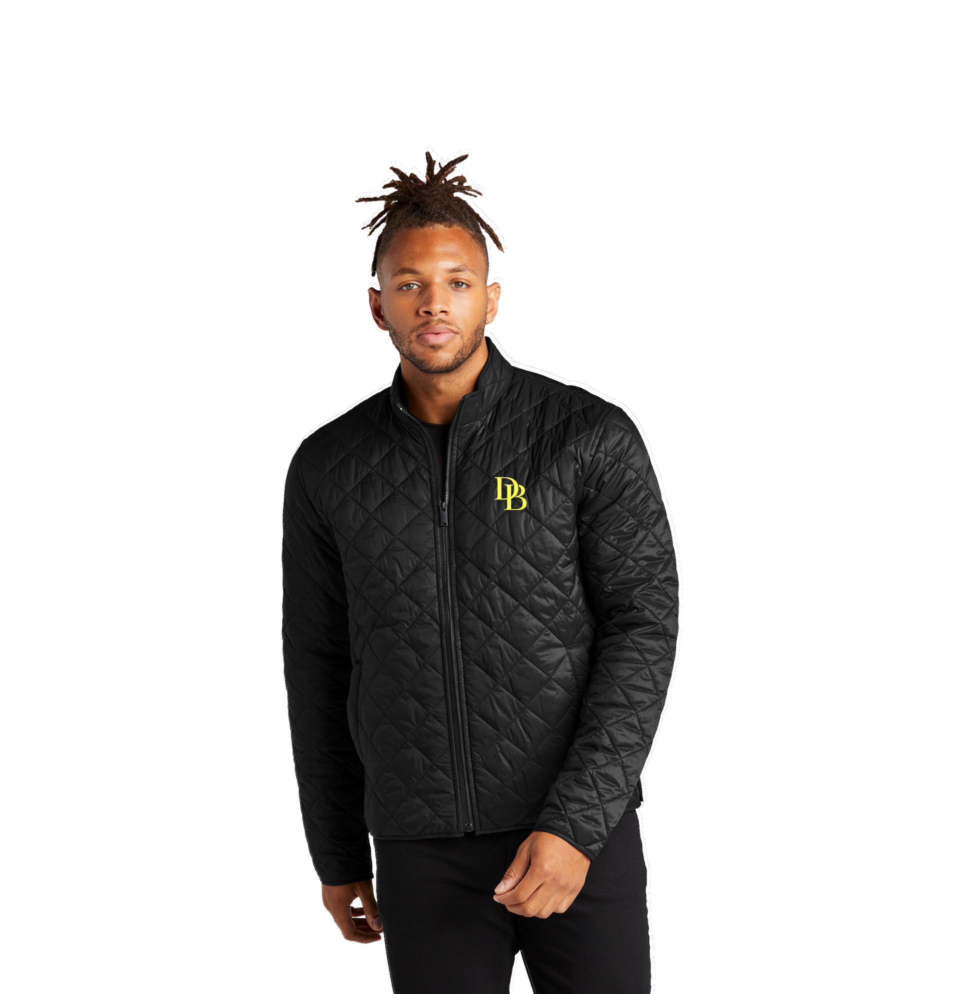 Embroidered Quilted Full-Zip Jacket | Cozy, Stylish Outerwear for Fall, Winter, Outdoor Activities, Perfect Gift