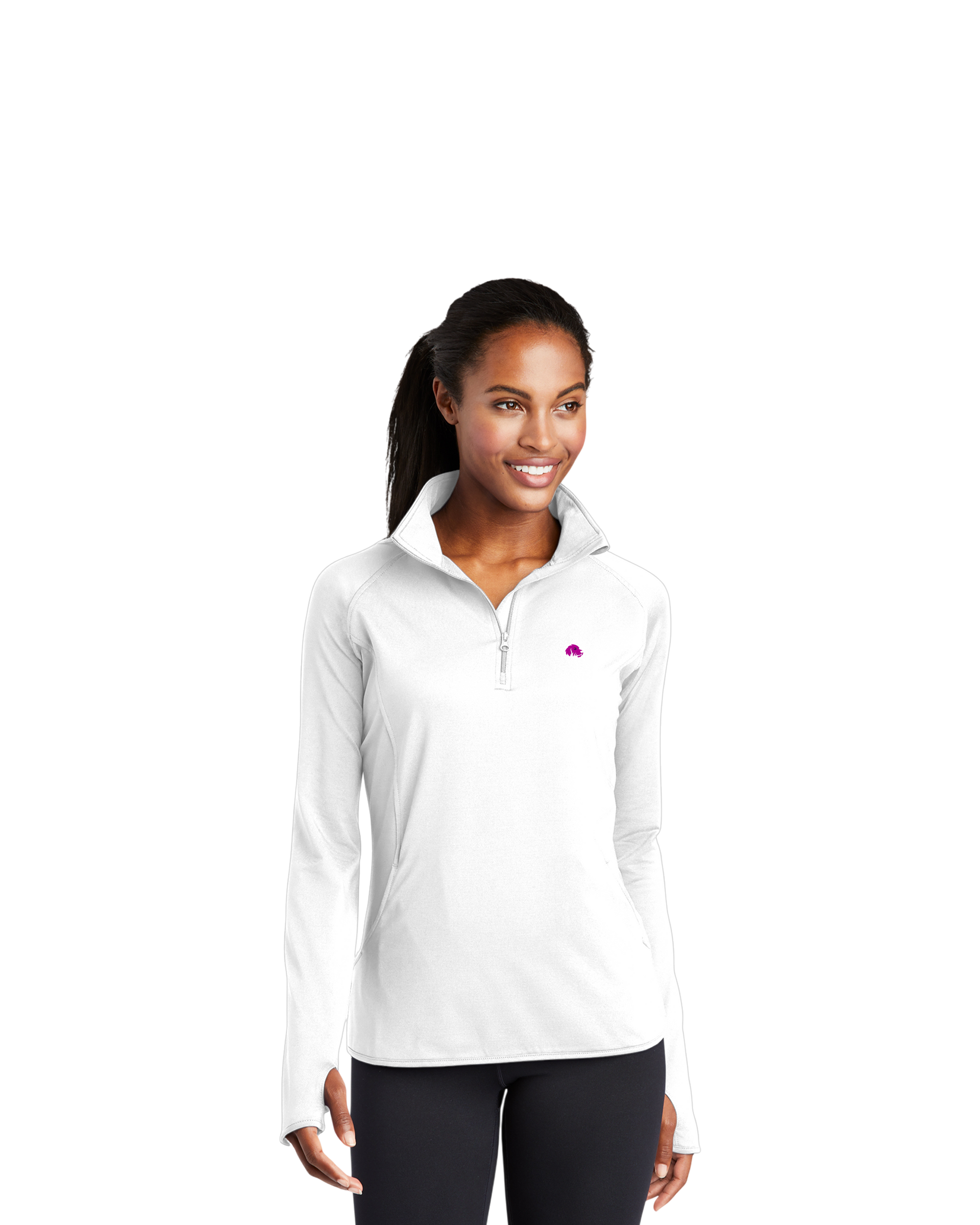 Ladies Quarter-Zip Pullover - Embroidered Activewear, Sporty Layer, Workout Top, Gifts for Her, Fitness Apparel
