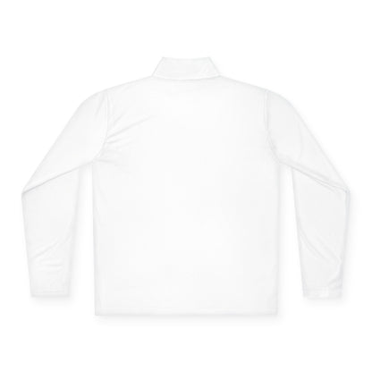 Men's Quarter-Zip Pullover - Versatile White Layer for Casual Outings & Sports