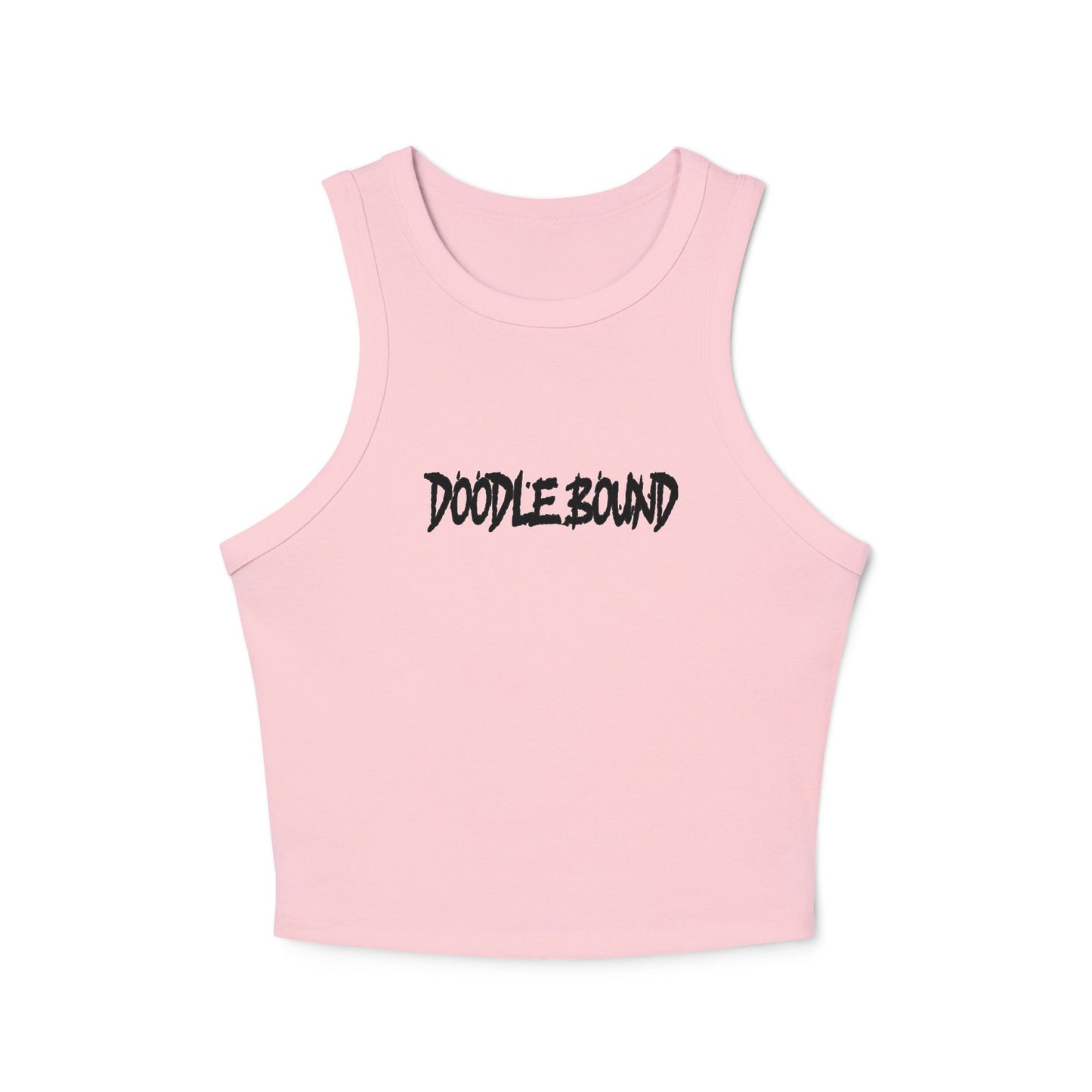 Doodle Bound Women’s Micro Rib Racer Tank Top - Stylish & Comfortable Summer Essential