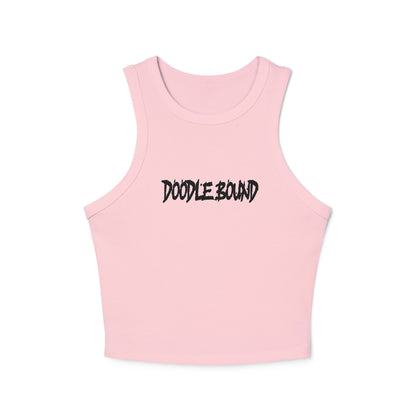 Doodle Bound Women’s Micro Rib Racer Tank Top - Stylish & Comfortable Summer Essential