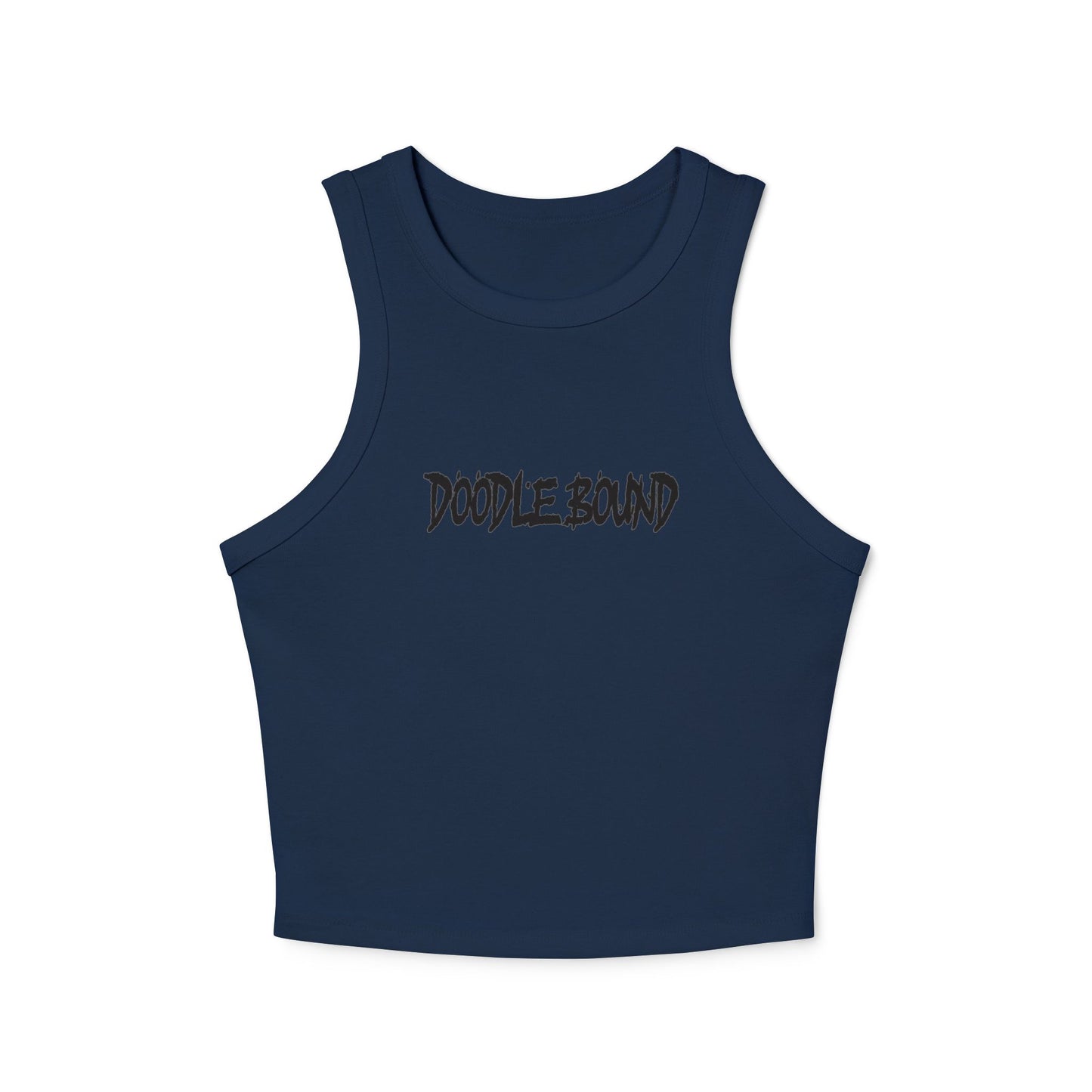 Doodle Bound Women’s Micro Rib Racer Tank Top - Stylish & Comfortable Summer Essential
