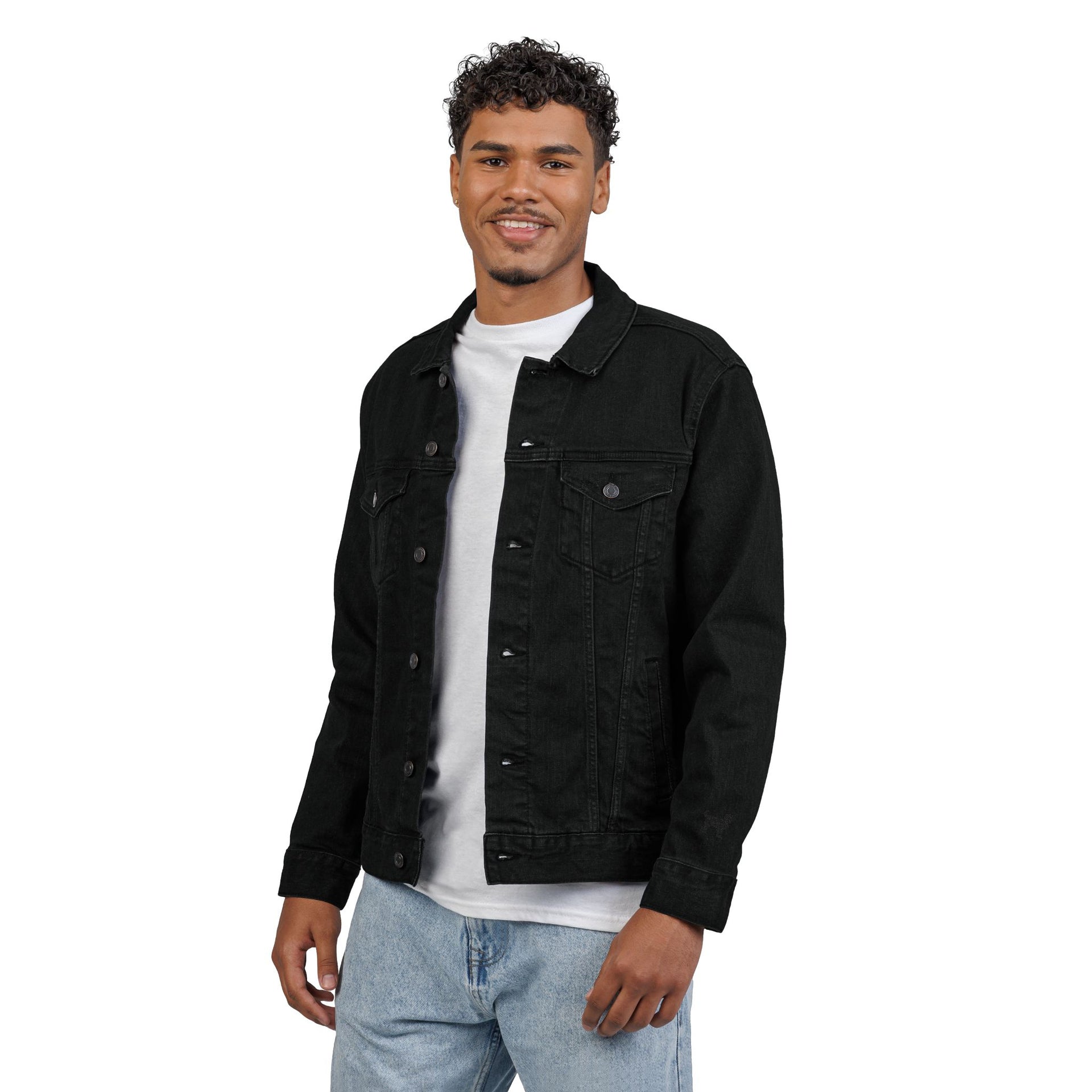 Chic Denim Jacket with Bold 'Double Bound' Embroidery, Stylish Casual Wear, Perfect for Layering, Gift for Fashion Lovers