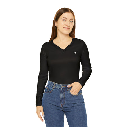 Women's Casual V-Neck Long Sleeve Shirt - Comfortable & Stylish