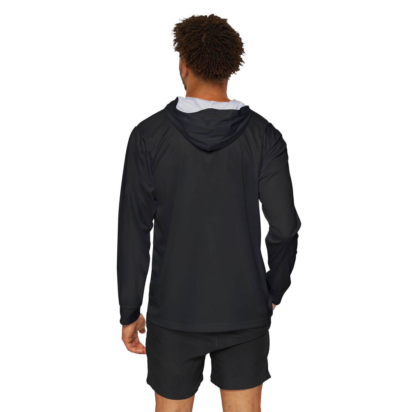 Men's Athletic Warmup Hoodie - Lightweight Black Sportswear