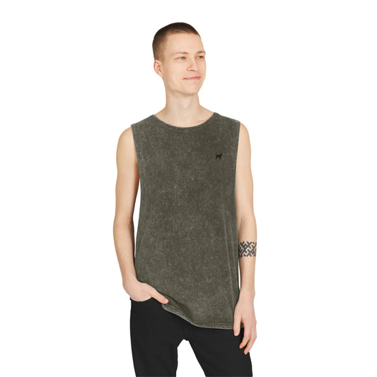 Stonewash Tank Top - Doodle Bound Graphic Tee for Casual Vibes