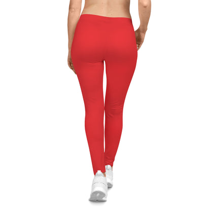 Comfortable Red Women's Casual Leggings - Perfect for Everyday Comfort