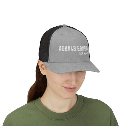 Doodle Bound Snapback Trucker Cap - Trendy Black Cap for Creative Souls, Perfect for Everyday Wear