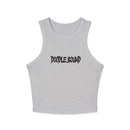 Doodle Bound Women’s Micro Rib Racer Tank Top - Stylish & Comfortable Summer Essential