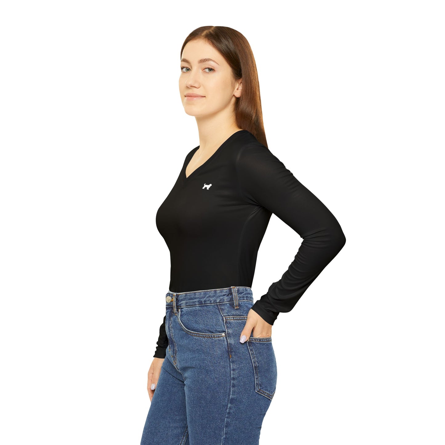 Women's Casual V-Neck Long Sleeve Shirt - Comfortable & Stylish