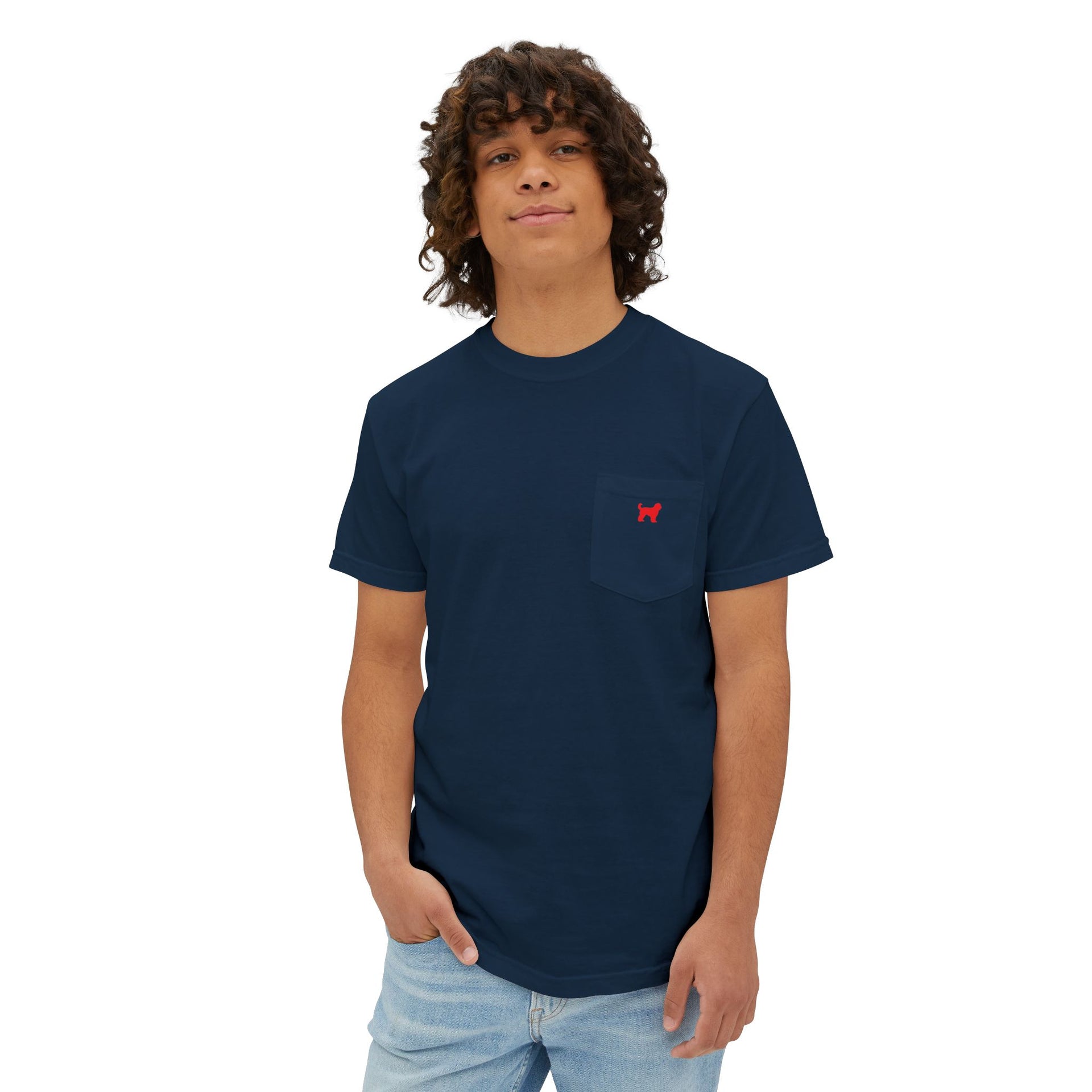 Garment-Dyed Pocket T-Shirt for Casual Comfort, Perfect for Everyday Wear, Gifts, Birthdays, or Relaxed Outings