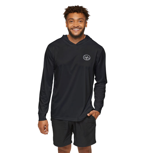 Men's Athletic Warmup Hoodie - Lightweight Black Sportswear