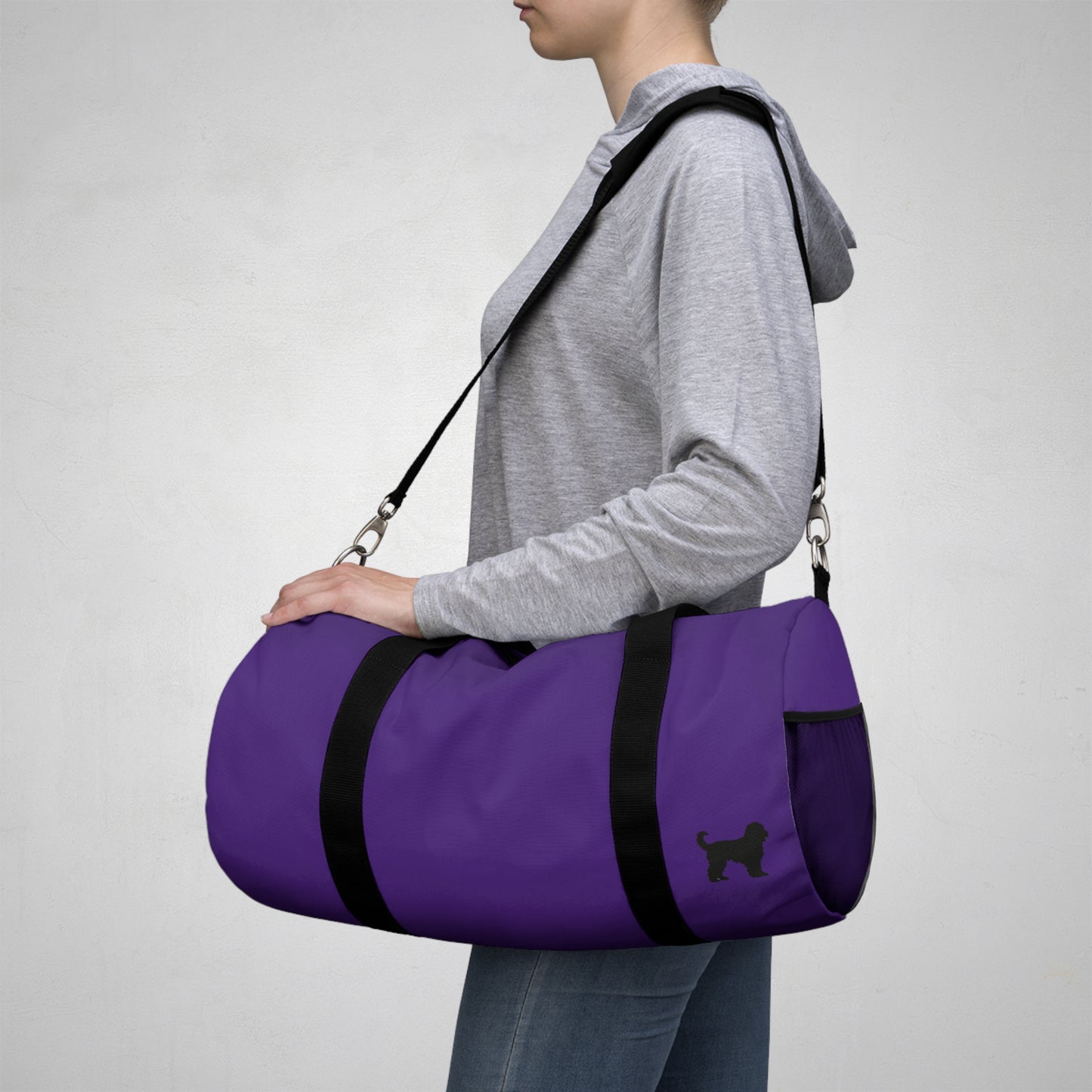 Purple Dog Lover's Duffel Bag - Perfect for Travel & Pet Adventures