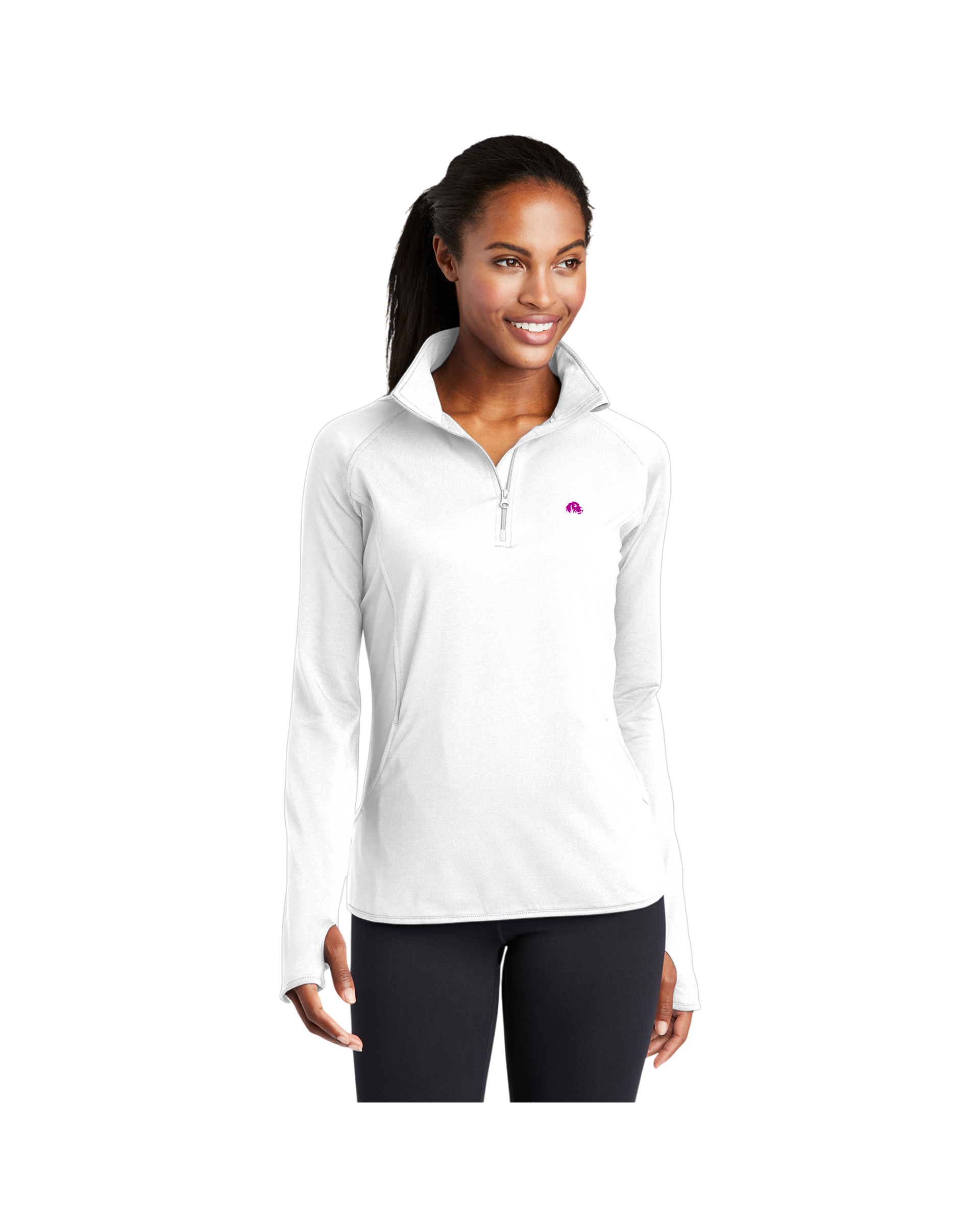 Ladies Quarter-Zip Pullover - Embroidered Activewear, Sporty Layer, Workout Top, Gifts for Her, Fitness Apparel